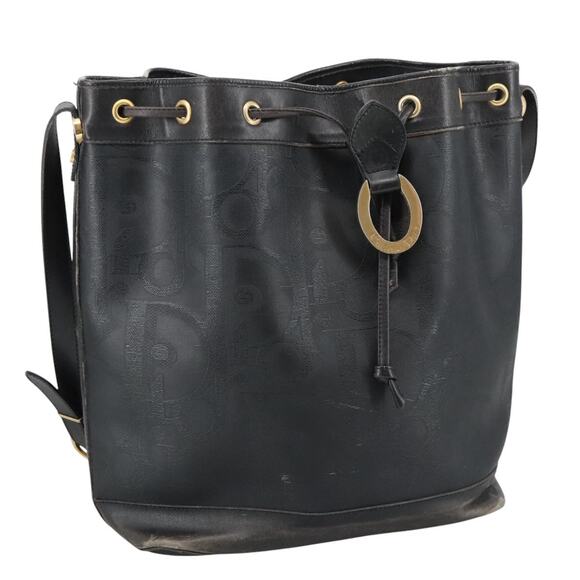 DIOR Trotter Canvas Shoulder Bag Black - Picture 1 of 16
